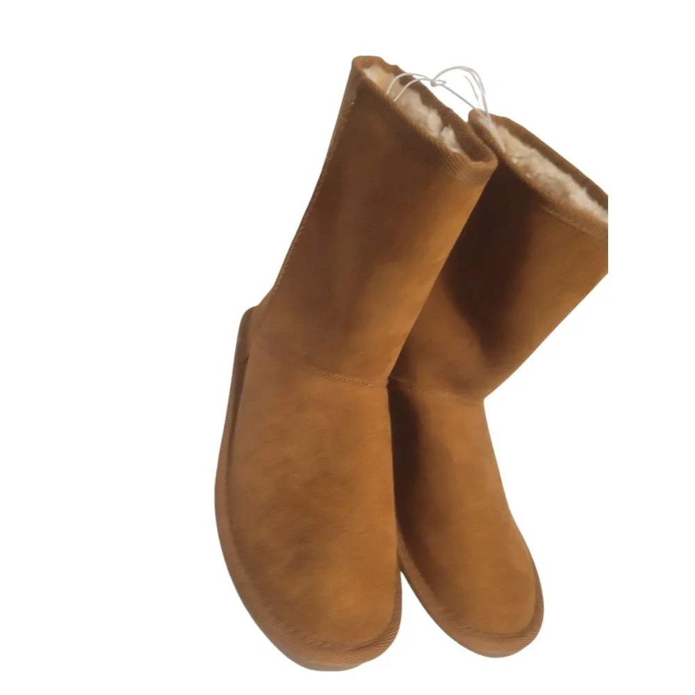 Nordstrom EUC Harper‎ Canyon Girls Chestnut Boots Faux Fur Sz 3
